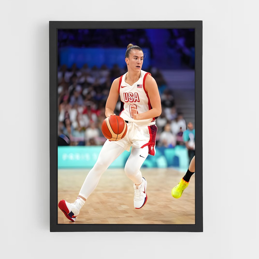 Poster La Course de Sabrina – affiche Basketball (vue 2)